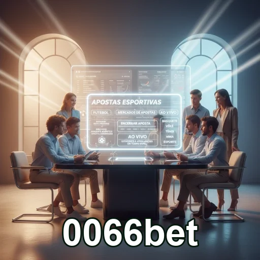 Profissionais analisando apostas ao vivo no aplicativo 0066bet.