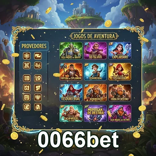 Tela do aplicativo 0066bet com jogos de aventura VIP.