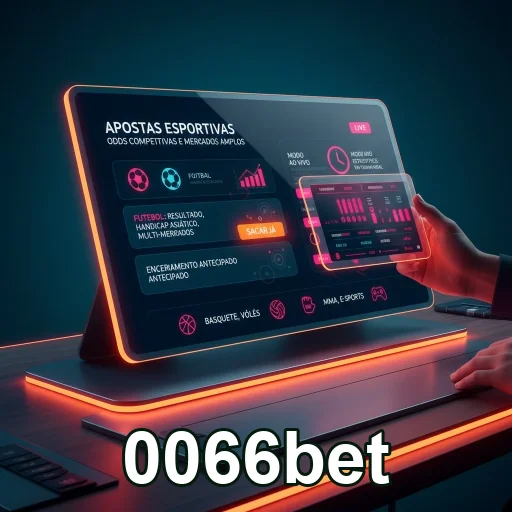 Exibição de apostas ao vivo no site 0066bet com interface moderna.