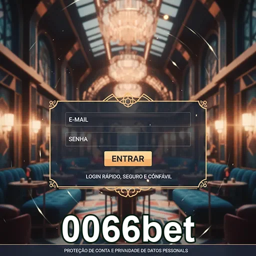 Tela de login da plataforma VIP 0066bet com campos de acesso.