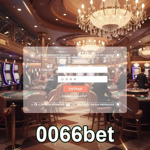 Tela de login da 0066bet com foco em serviços VIP.