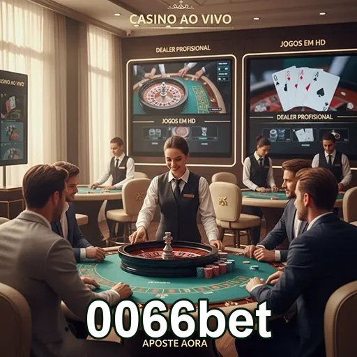 Jogadores em cassino ao vivo com a equipe da 0066bet.