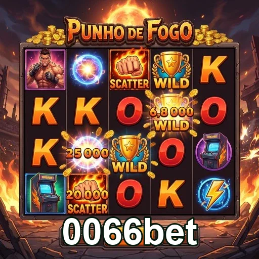 Interface de jogo da máquina Punho de Fogo na 0066bet.