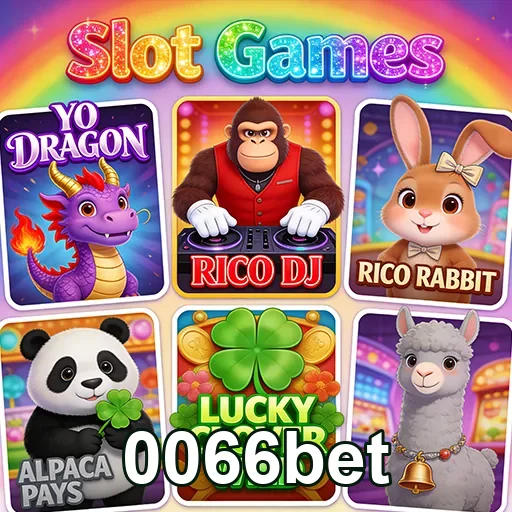 Ilustração de slots coloridos disponíveis na 0066bet.