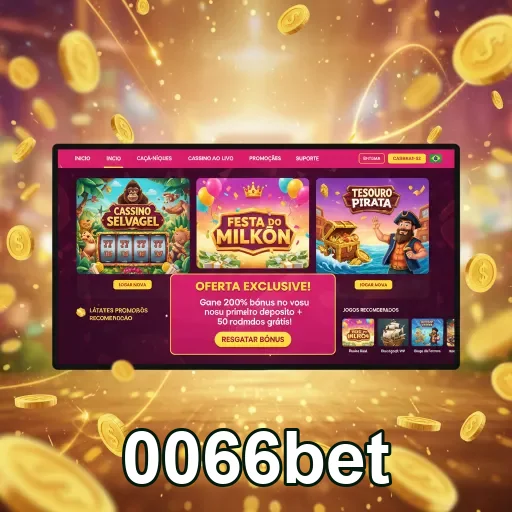 Interface de slots VIP na 0066bet com jogos variados.
