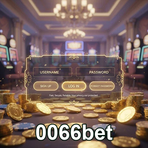 Tela de login da plataforma 0066bet com segurança destacada.